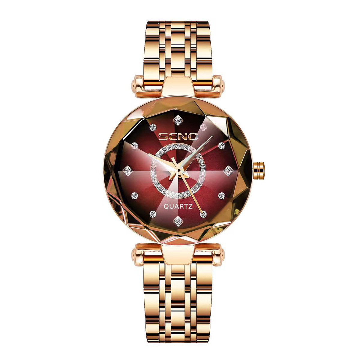 Relógio Feminino SENO Quartz Aço Inox Rose Gold