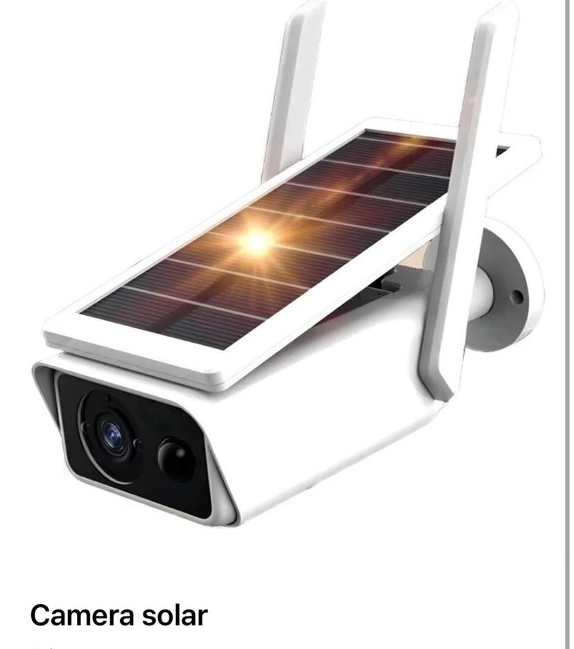 Câmera Solar IP Wifi Externa À Prova D'água HD