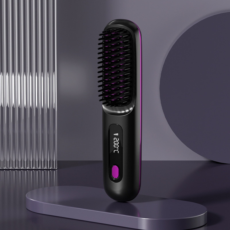 Escova Alisadora Modeladora Sem Fio Recarregável USB