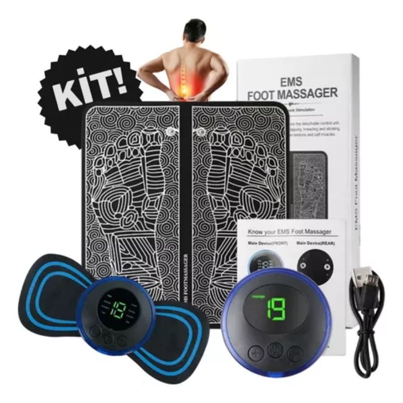 Kit EMS Foot Massager + Massageador Corporal Recarregável