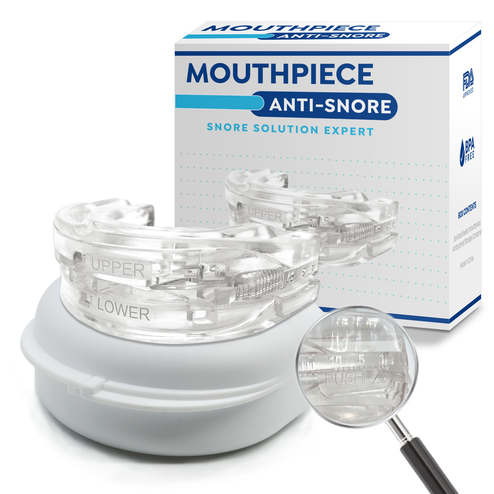 Aparelho Anti Ronco Mouthpiece Ajustável BPA Free